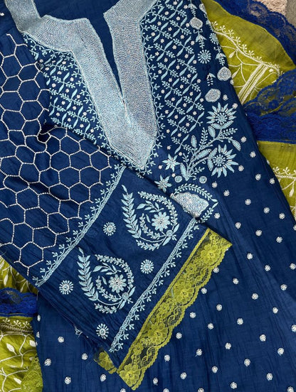 Luxe Mulmul Chikankari Set