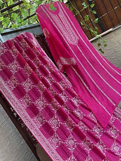 Ensemble Regal Mulmul Chikankari et Mukesh