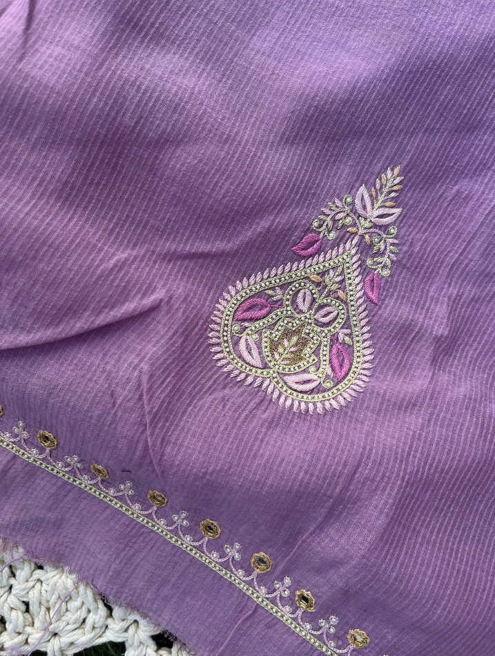 Ensemble artisanal Mulmul Maheshwari