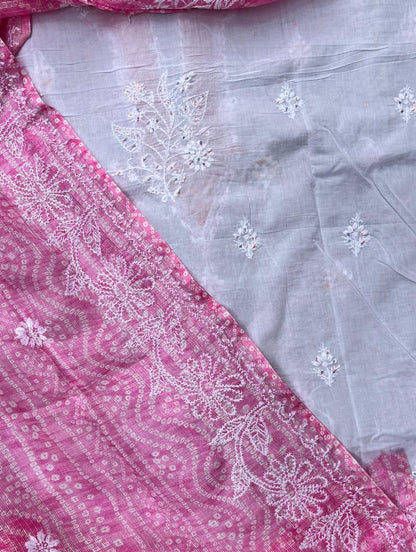 Kurta en coton avec dupatta Kota Leheriya