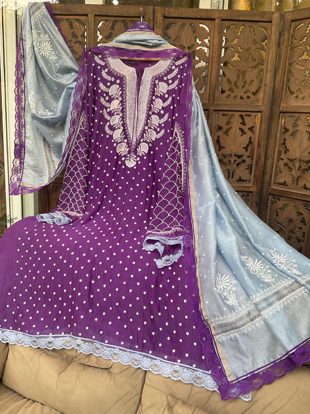 Ensemble Kurta Dupatta en mulmul
