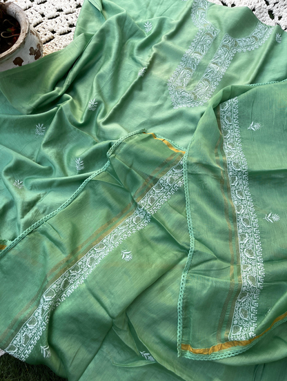 Ensemble Chikankari Pur Chanderi