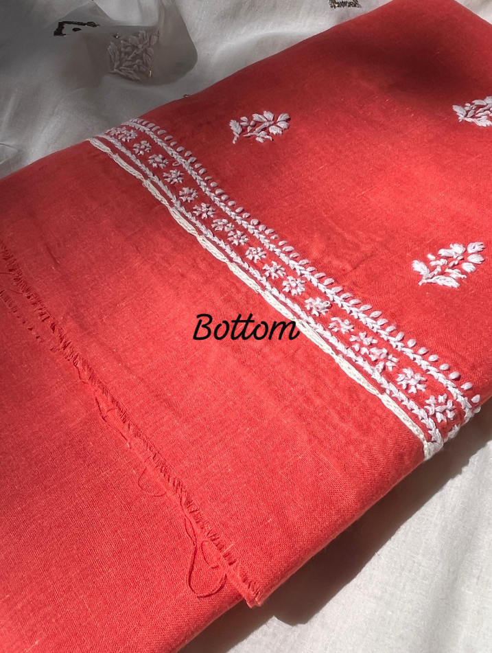 Cotton Voile Chikankari Appliqué Ensemble