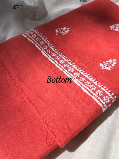 Cotton Voile Chikankari Appliqué Ensemble