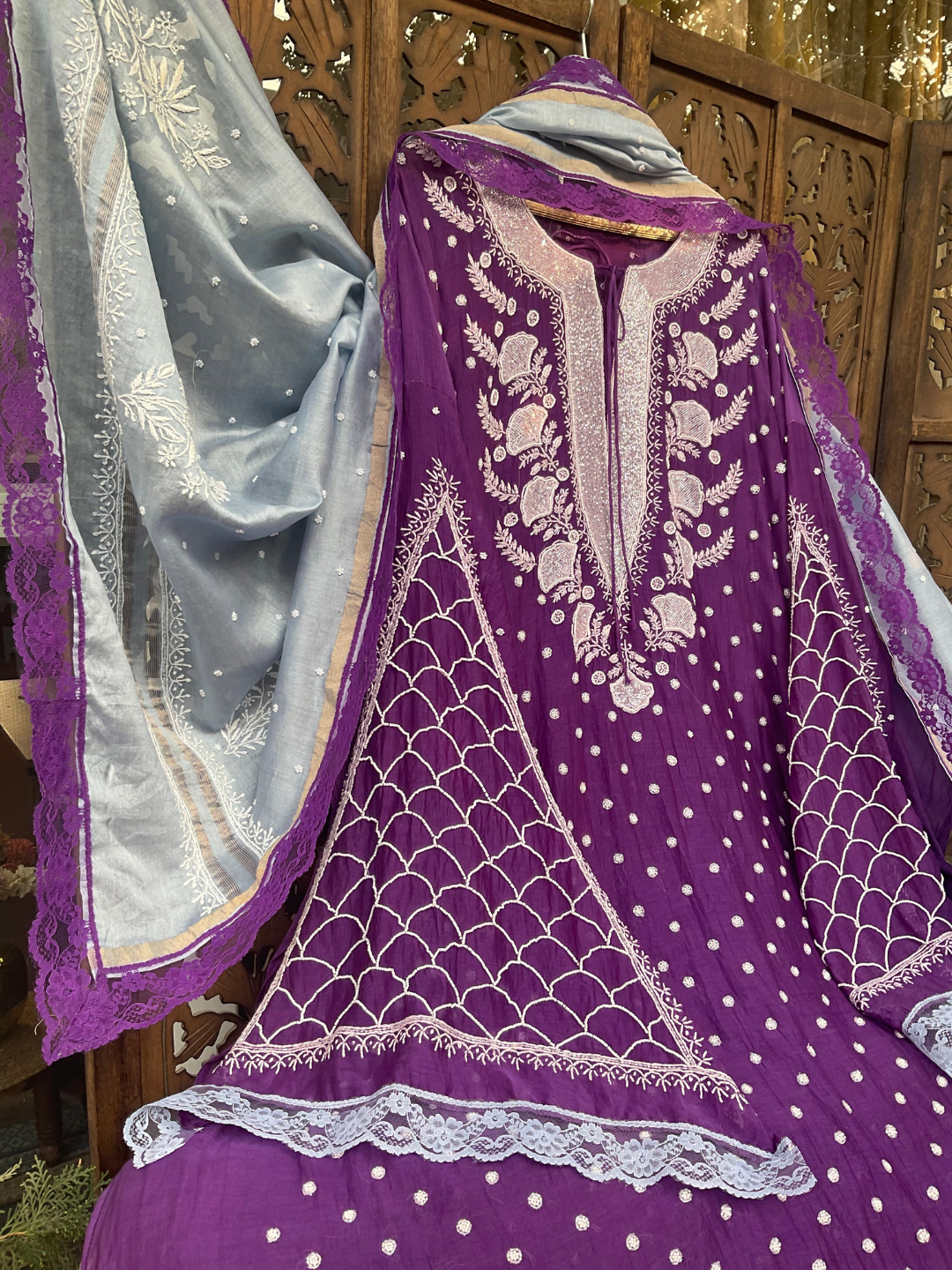 Ensemble Kurta Dupatta en mulmul