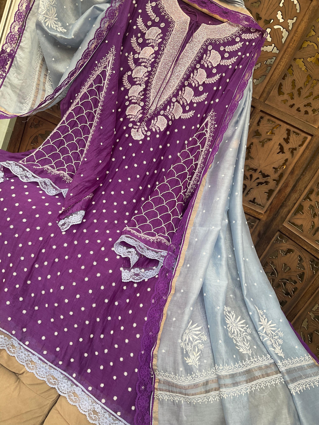 Ensemble Kurta Dupatta en mulmul