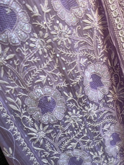 straight kurta set with heavy dupatta