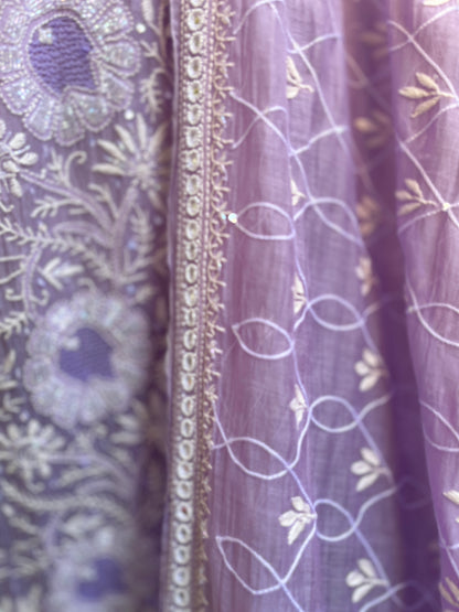 straight kurta set with heavy dupatta