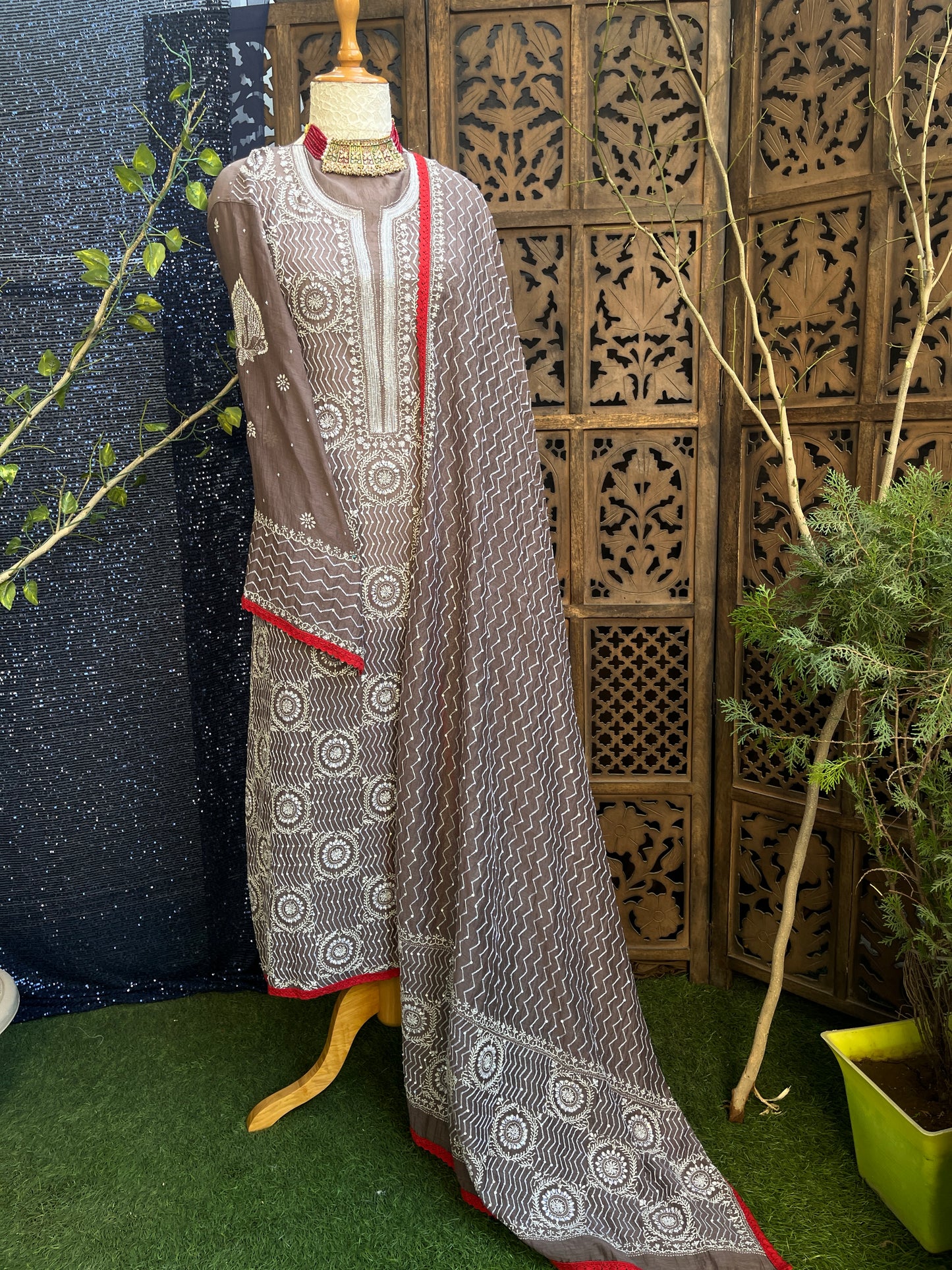 Mulmul Kurta and Dupatta set