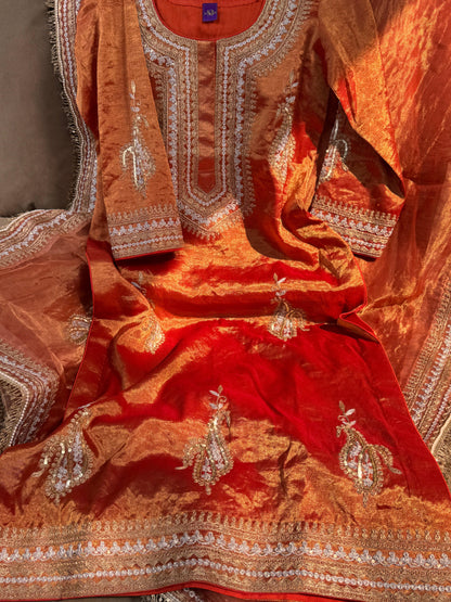 Pure Tissue Kurta Suit Set
