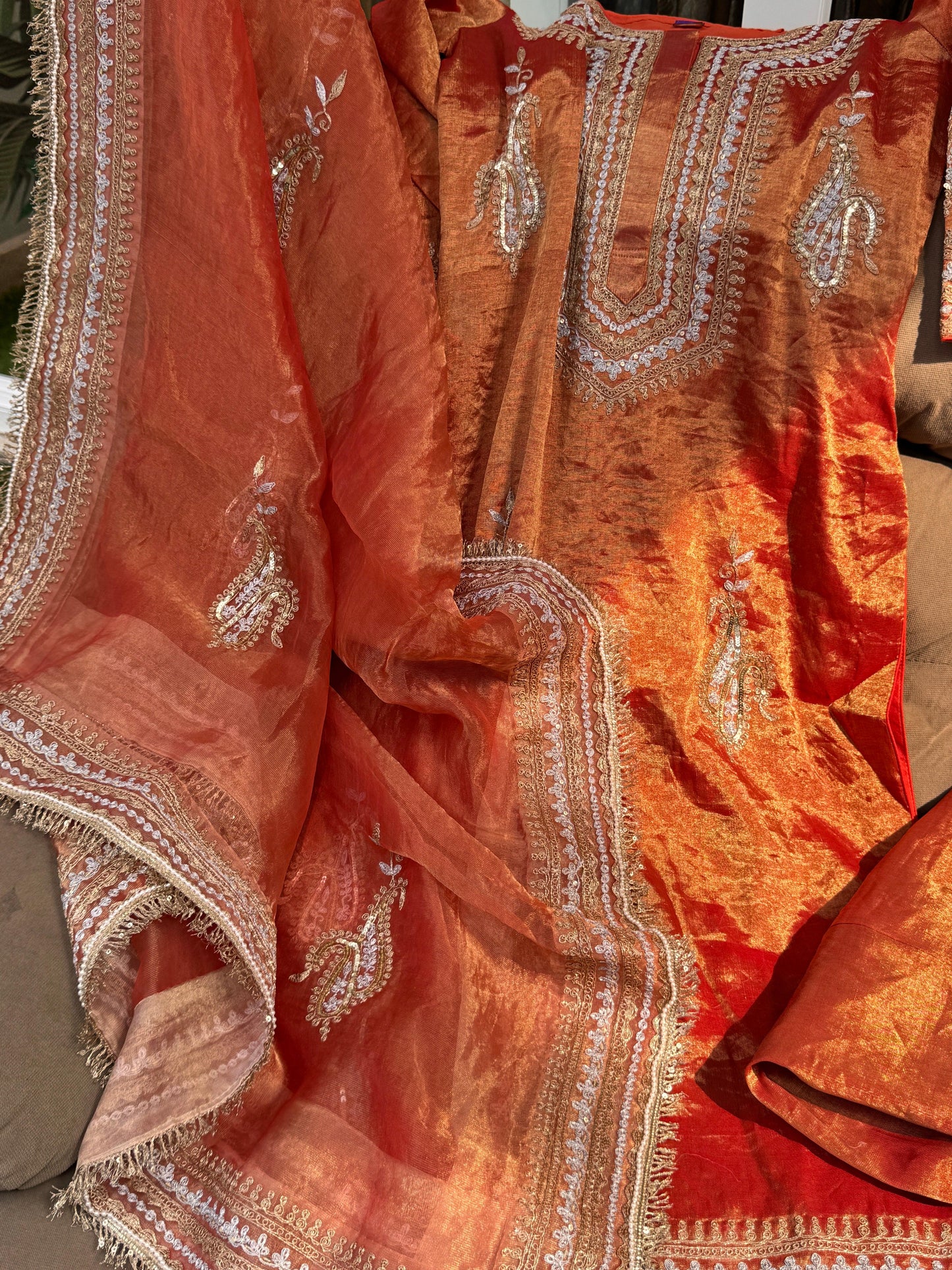 Pure Tissue Kurta Suit Set