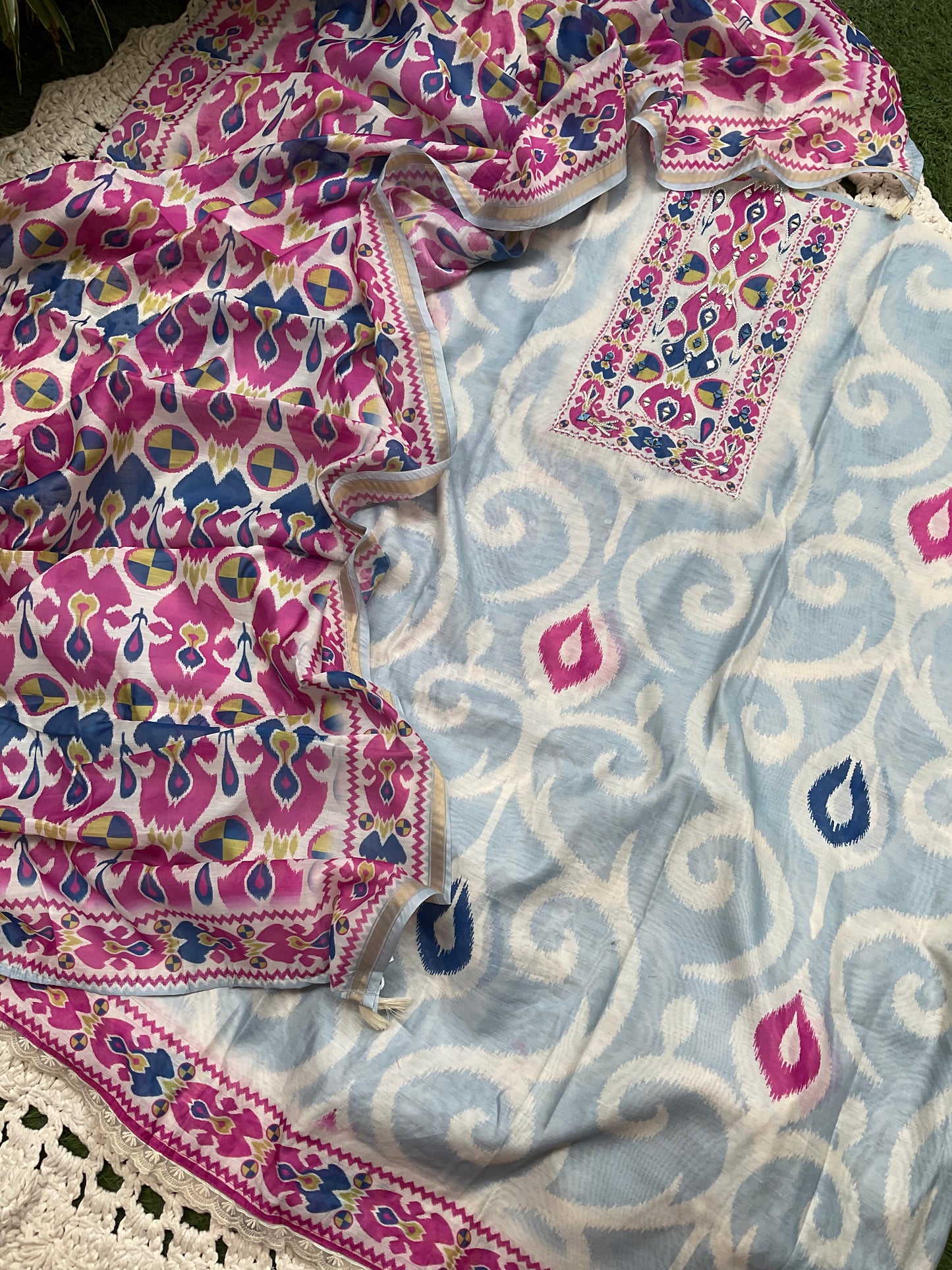Lawn Cotton Suit Set (Set of 3) (Unstitched)