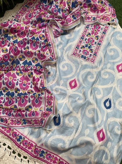 Lawn Cotton Suit Set (Set of 3) (Unstitched)