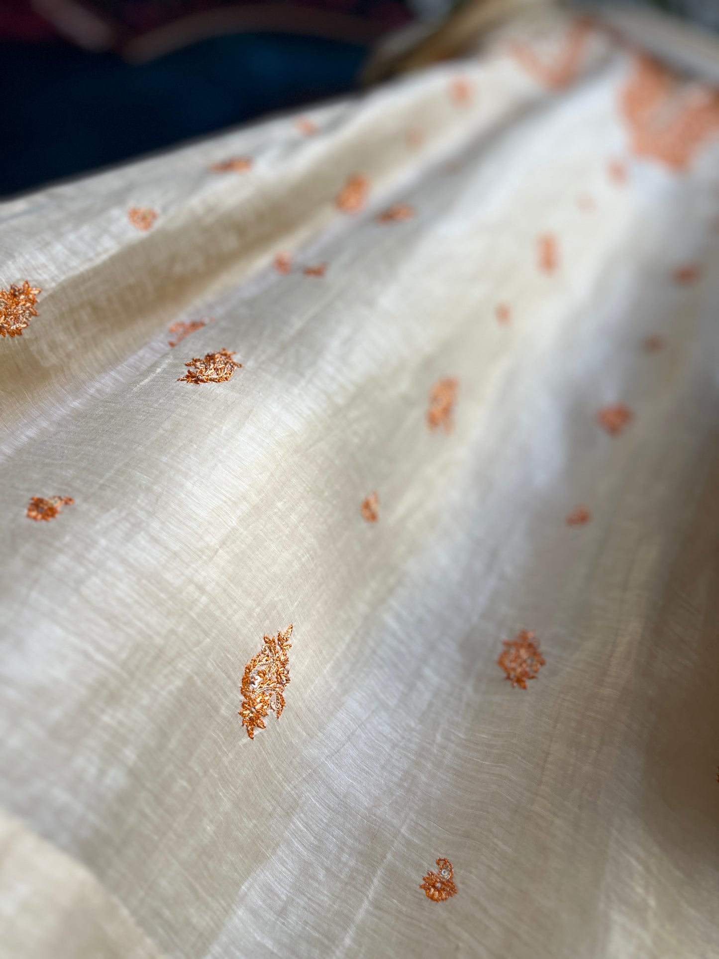 A Line Suit with Organza Dupatta