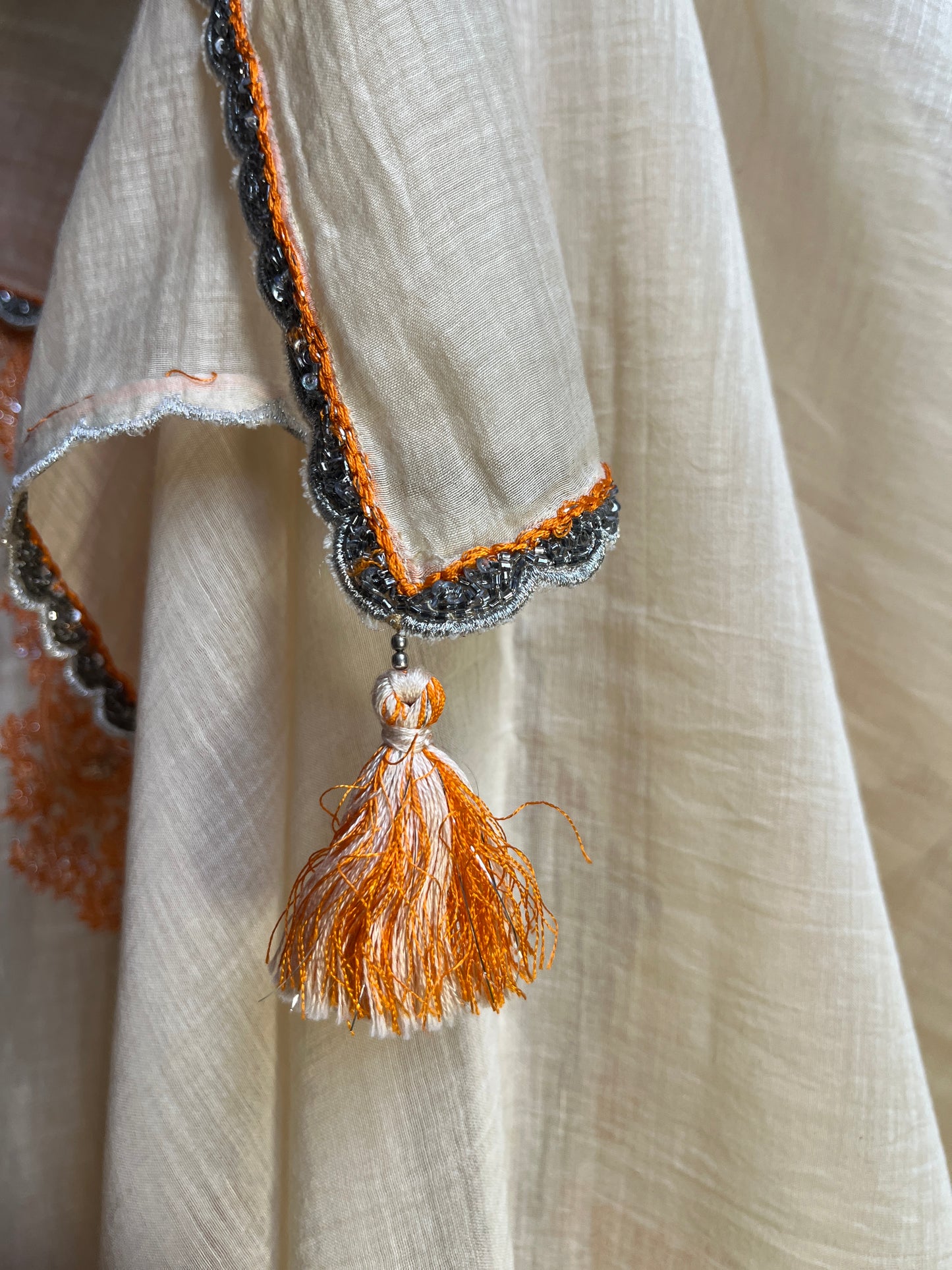 A Line Suit with Organza Dupatta