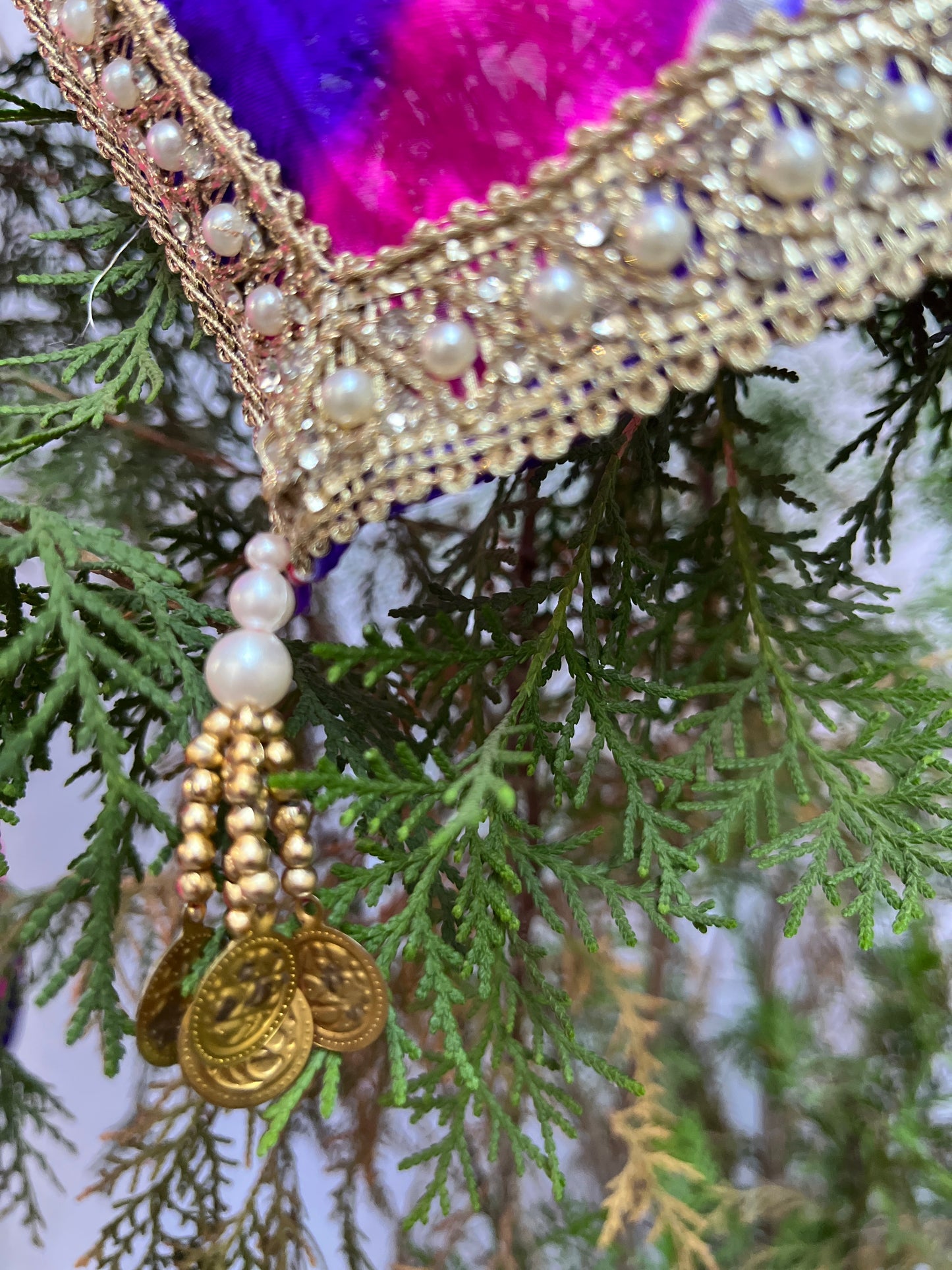 Neon pink pure crepe kurta set