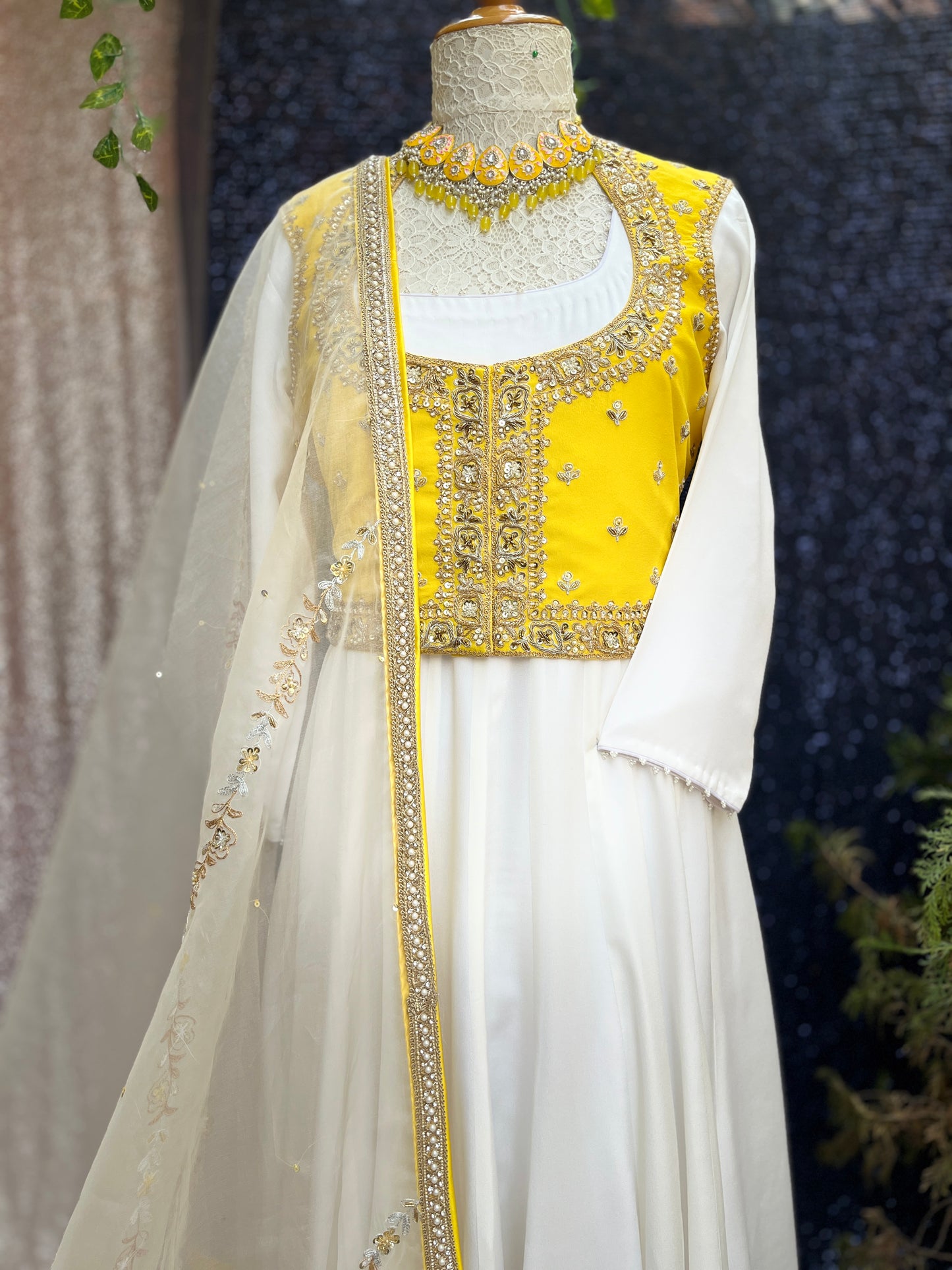 Ivory Glow Anarkali Set