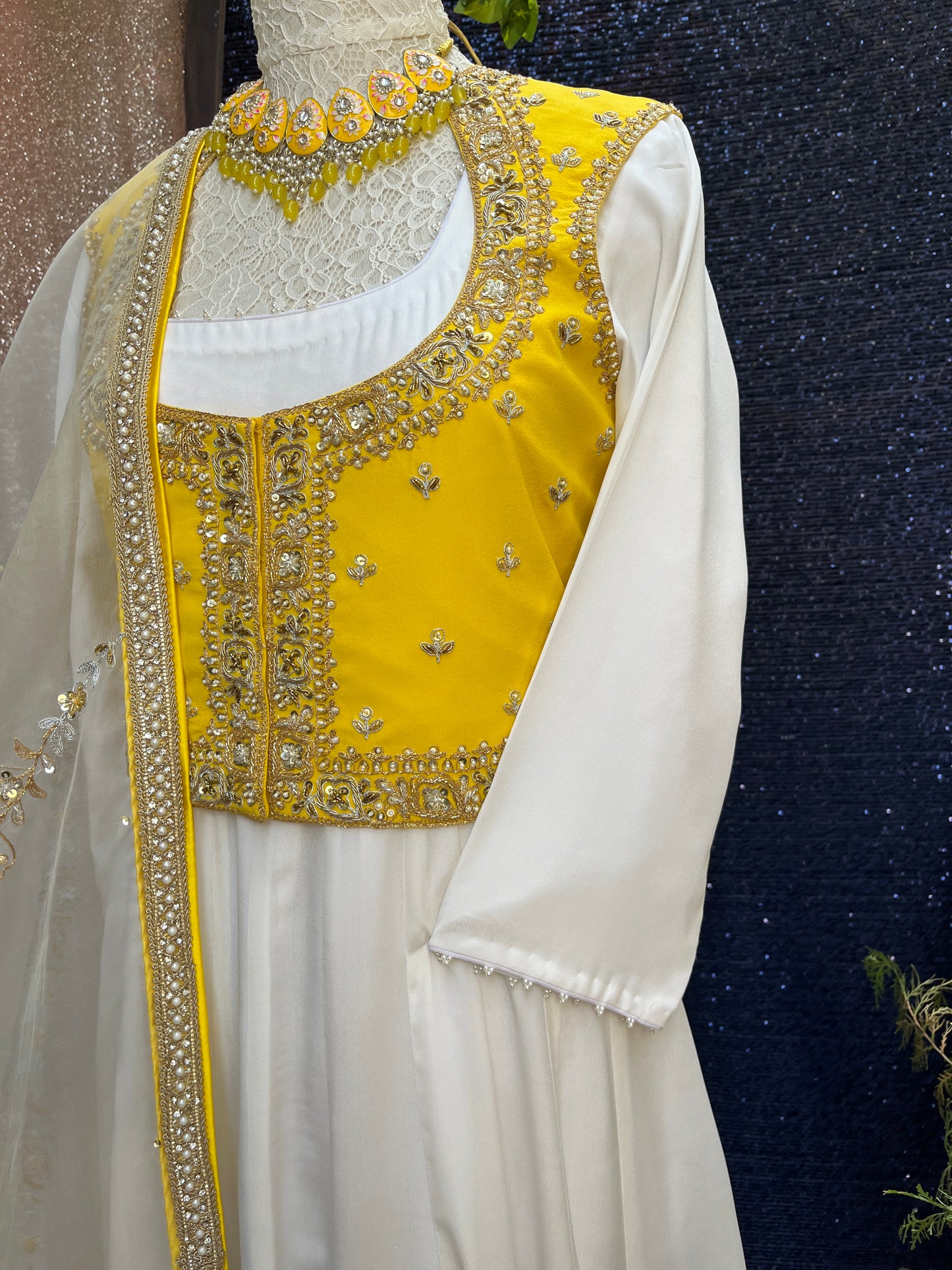 Ivory Glow Anarkali Set