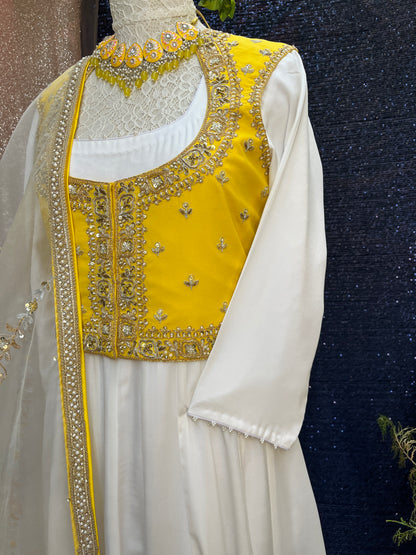 Ivory Glow Anarkali Set