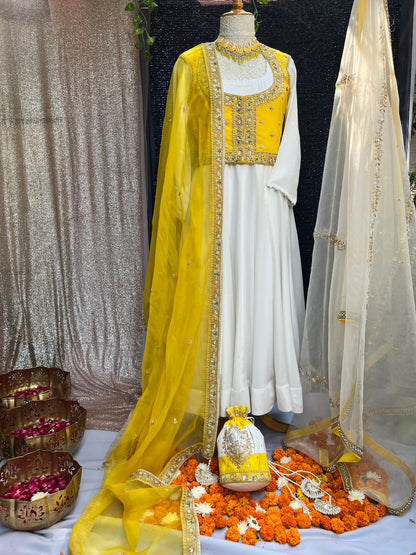 Ivory Glow Anarkali Set