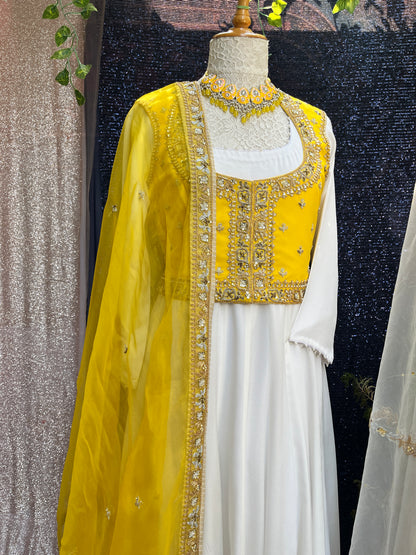 Ivory Glow Anarkali Set