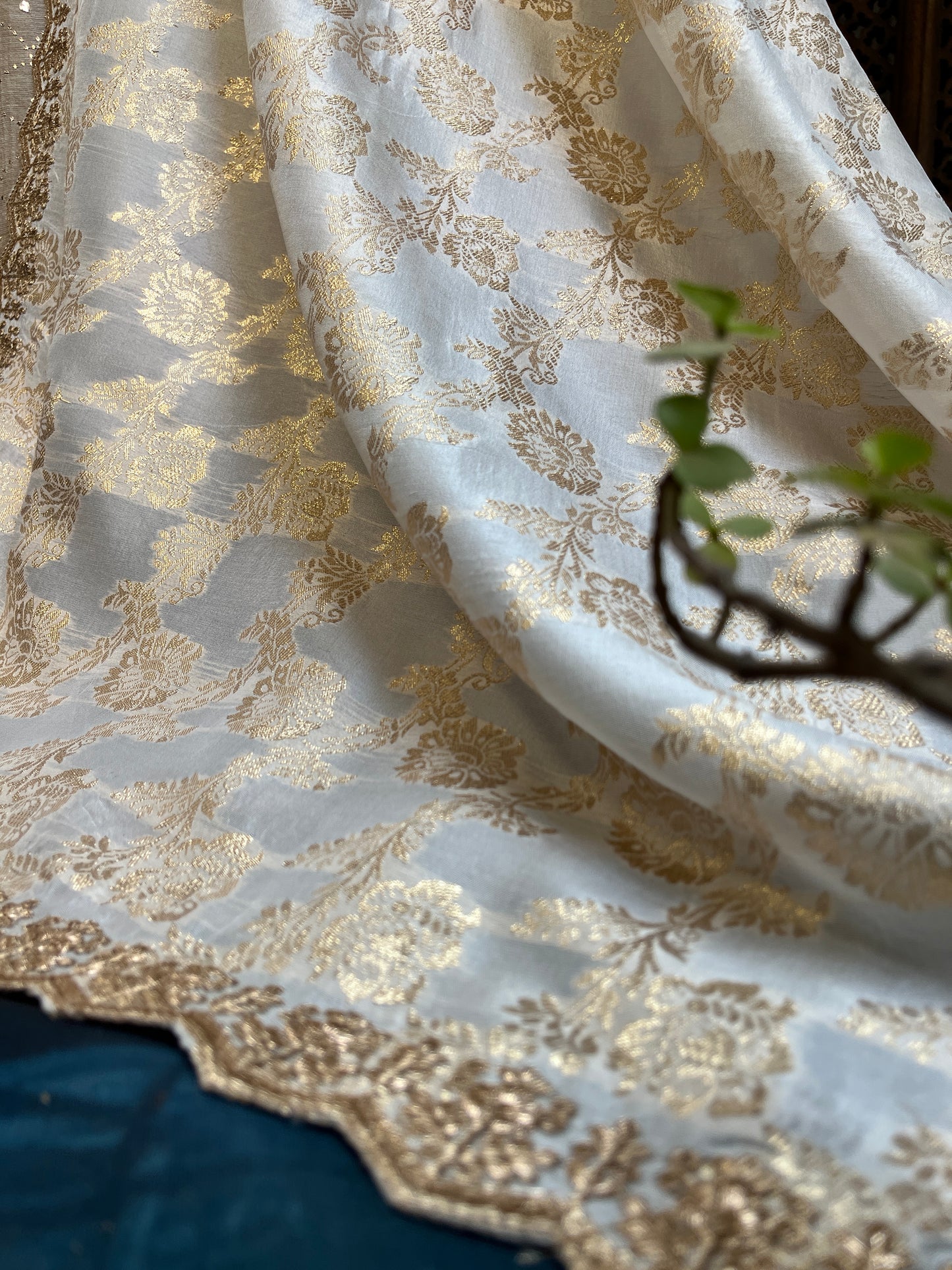 Pure Tissue Kurta with Pure Banarasi Silk Dupatta