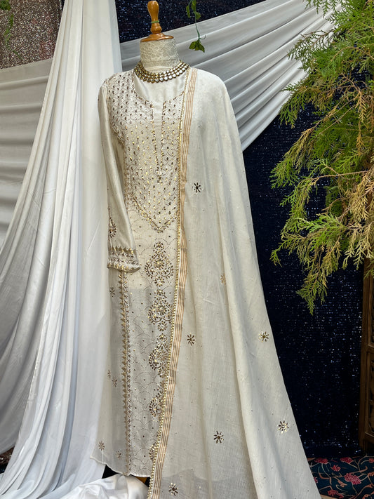 Pure Chanderi Silk Kurta set