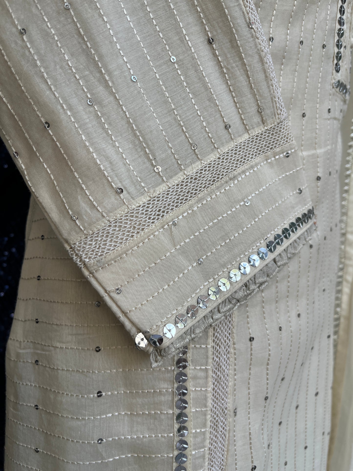 Chanderi silk kurt set with dupatta and pants