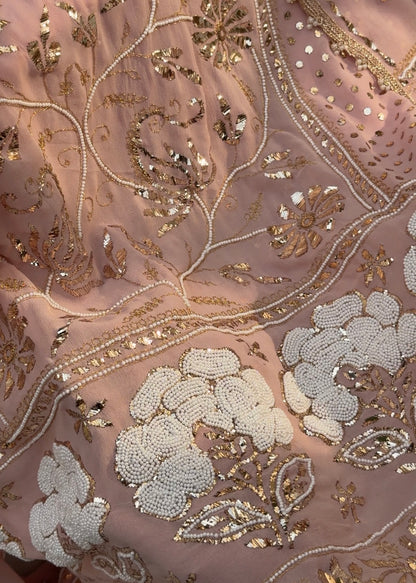 Ensemble Kurta avec broderie Mukaish et Kaamdani
