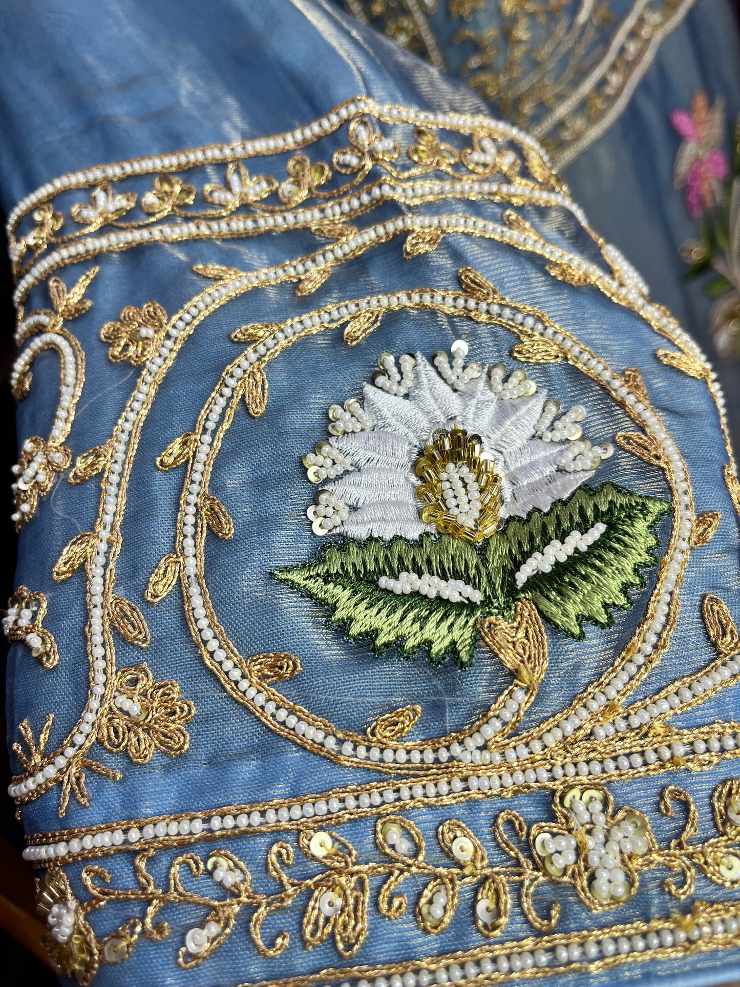 Tissue Kurta Set with Dupatta and Pants