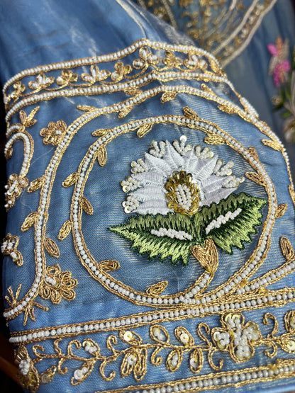 Tissue Kurta Set with Dupatta and Pants