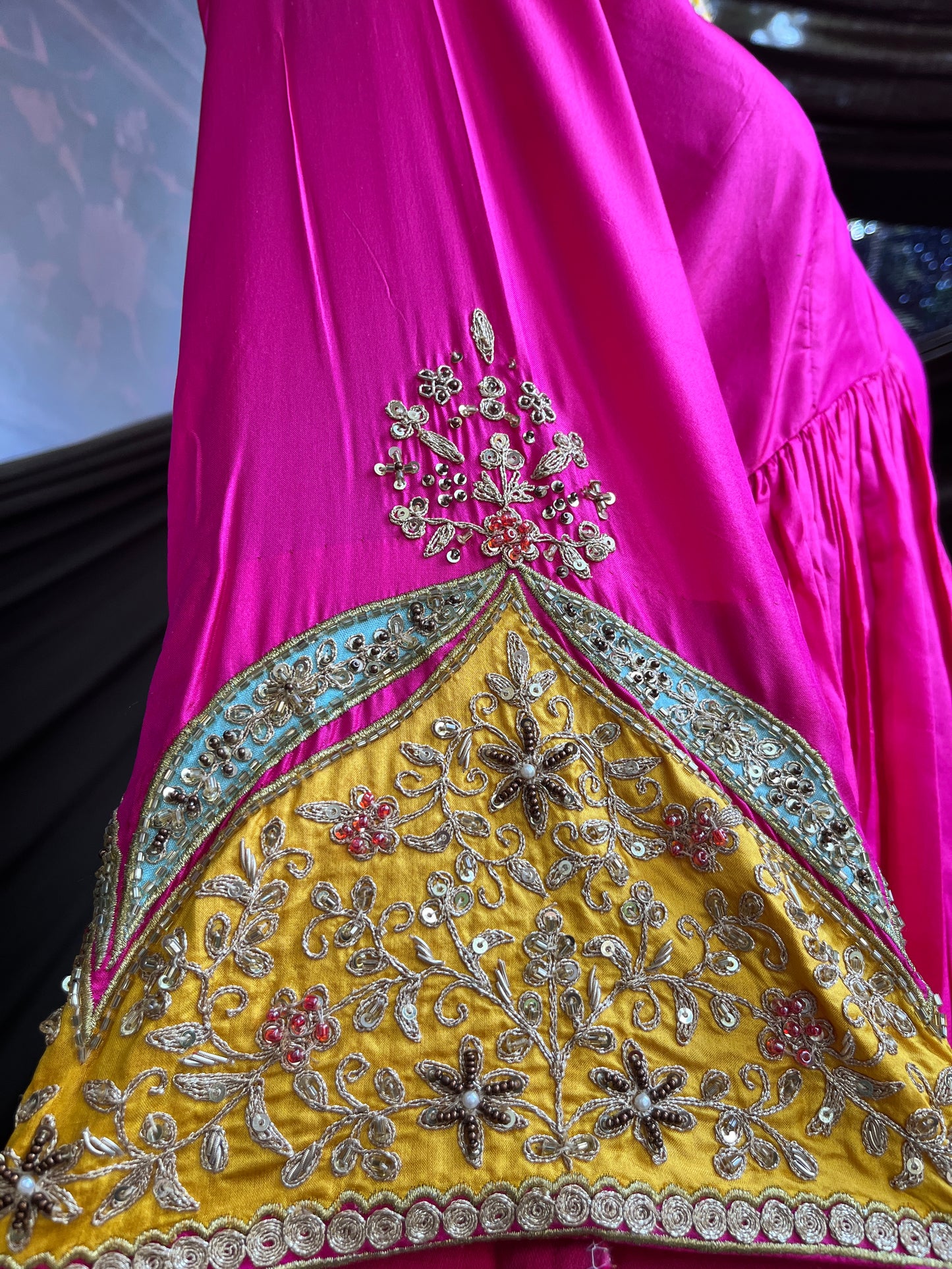 Vibrant Festive Silk Anarkali Set