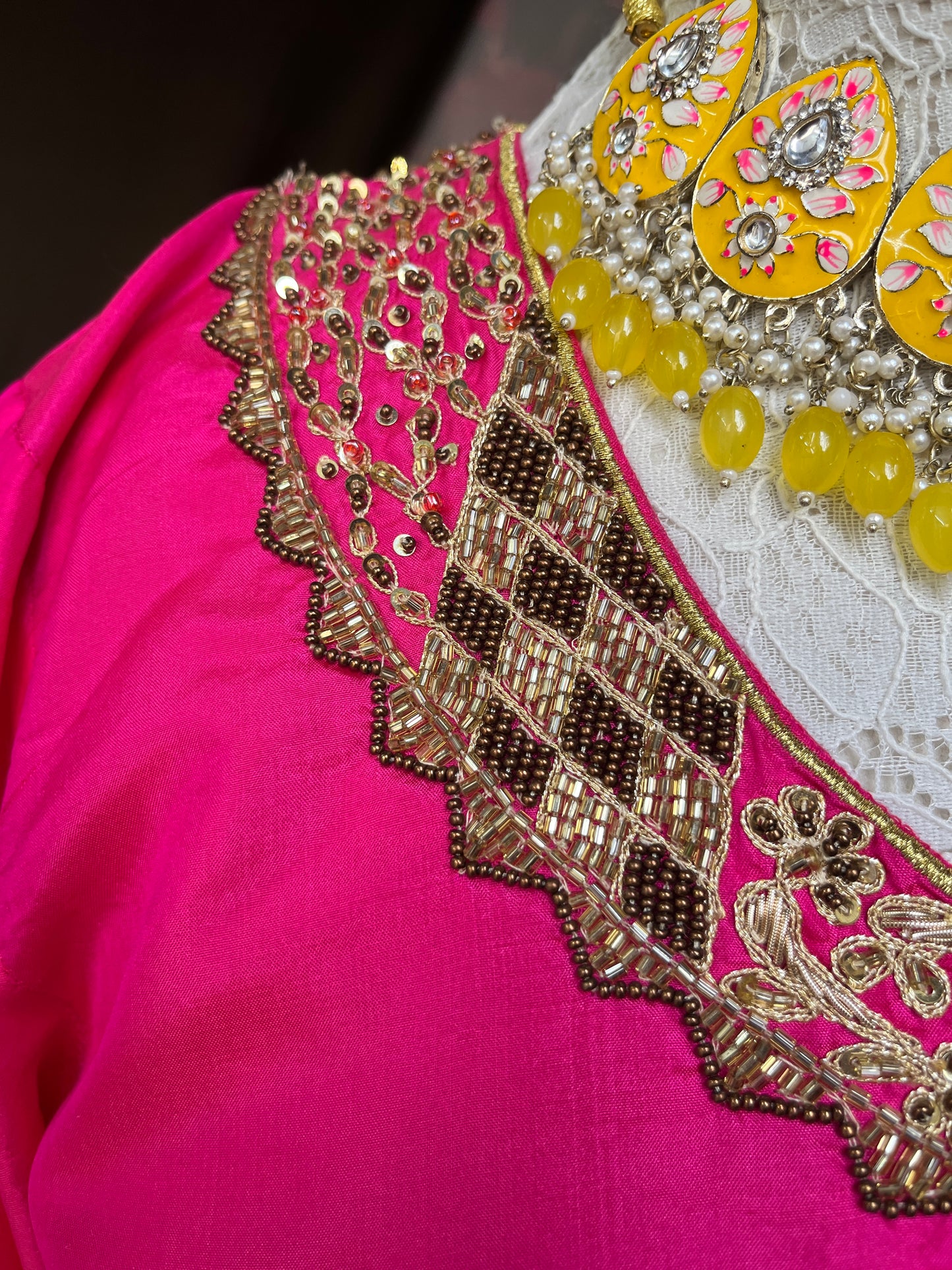 Vibrant Festive Silk Anarkali Set