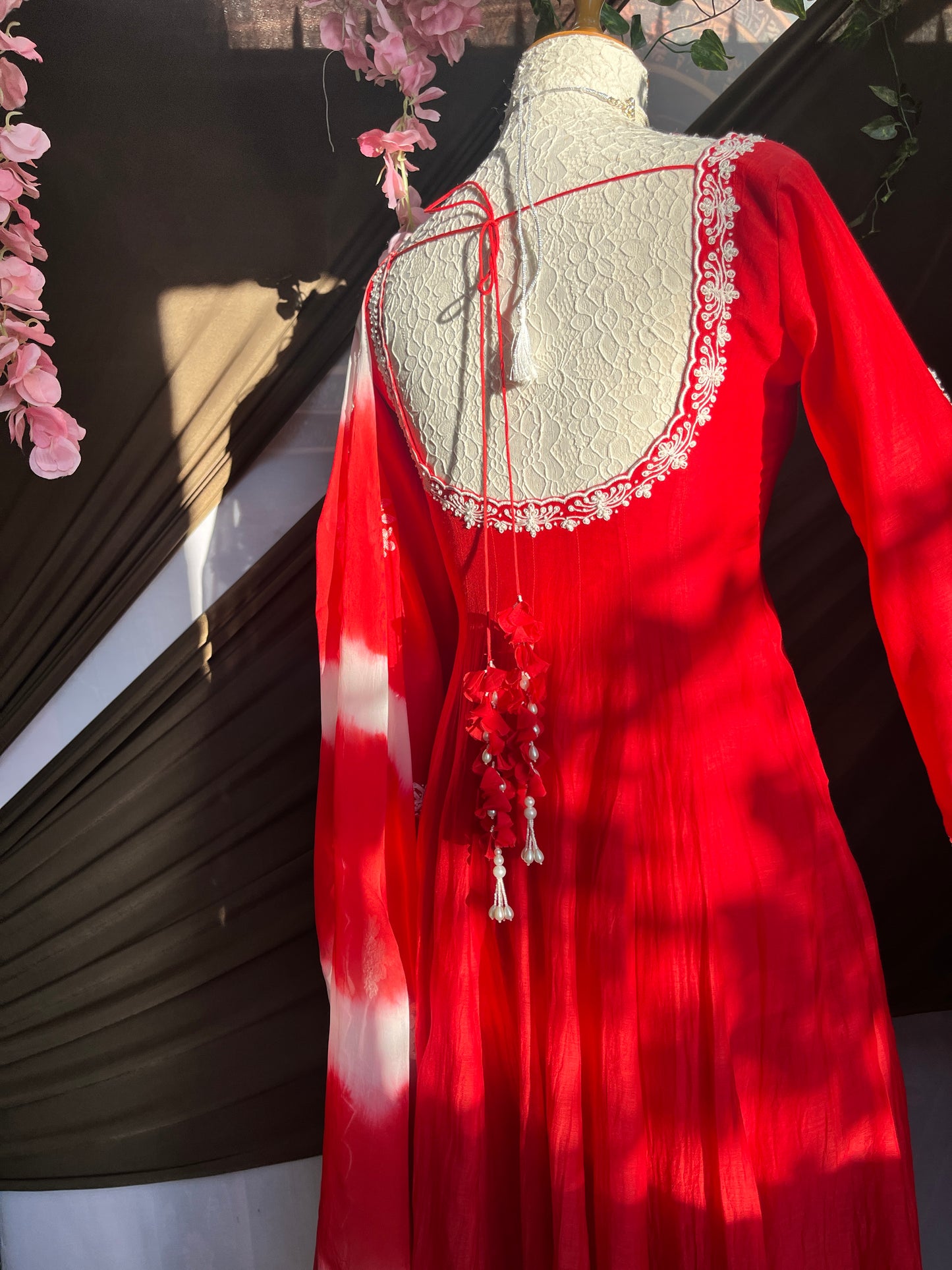 Red Mulmul Anarkali