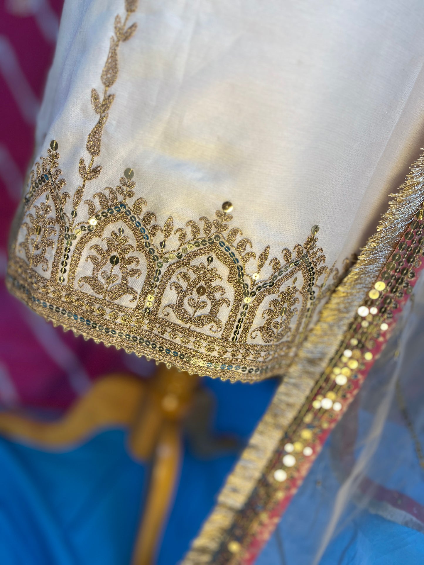 Royal Gold–Ivory Kurta Set with dupatta