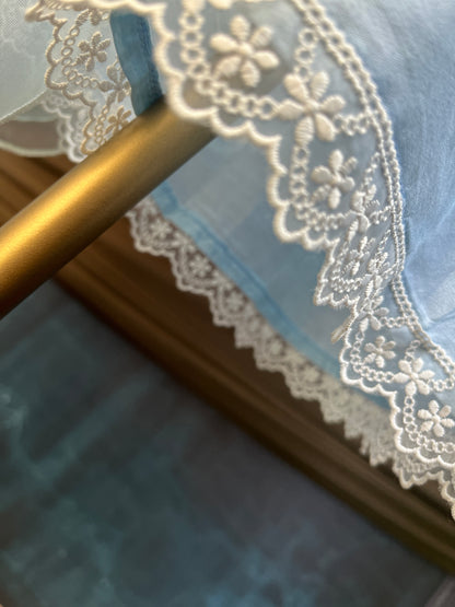 Sky-blue A-line Anarkali