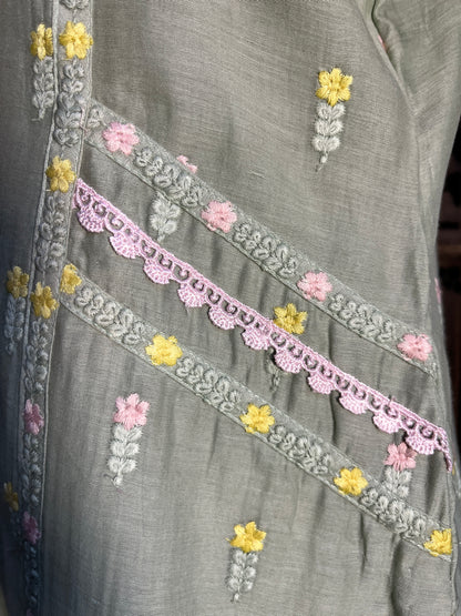 Pista green short kurta set