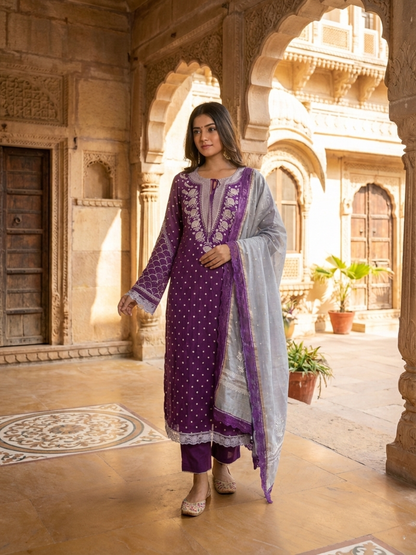 Ensemble Kurta Dupatta en mulmul