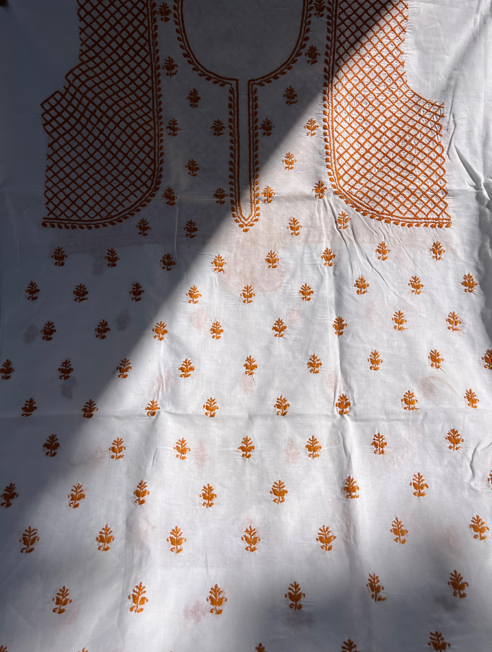 Cotton kurta only with fine Chikanakri