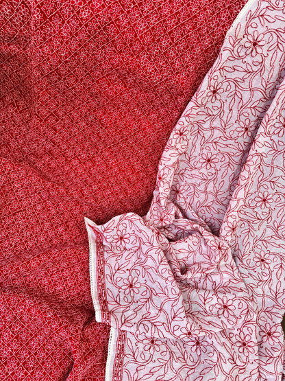 Cotton Voile Kurta with Hand Chikankari Embroidery
