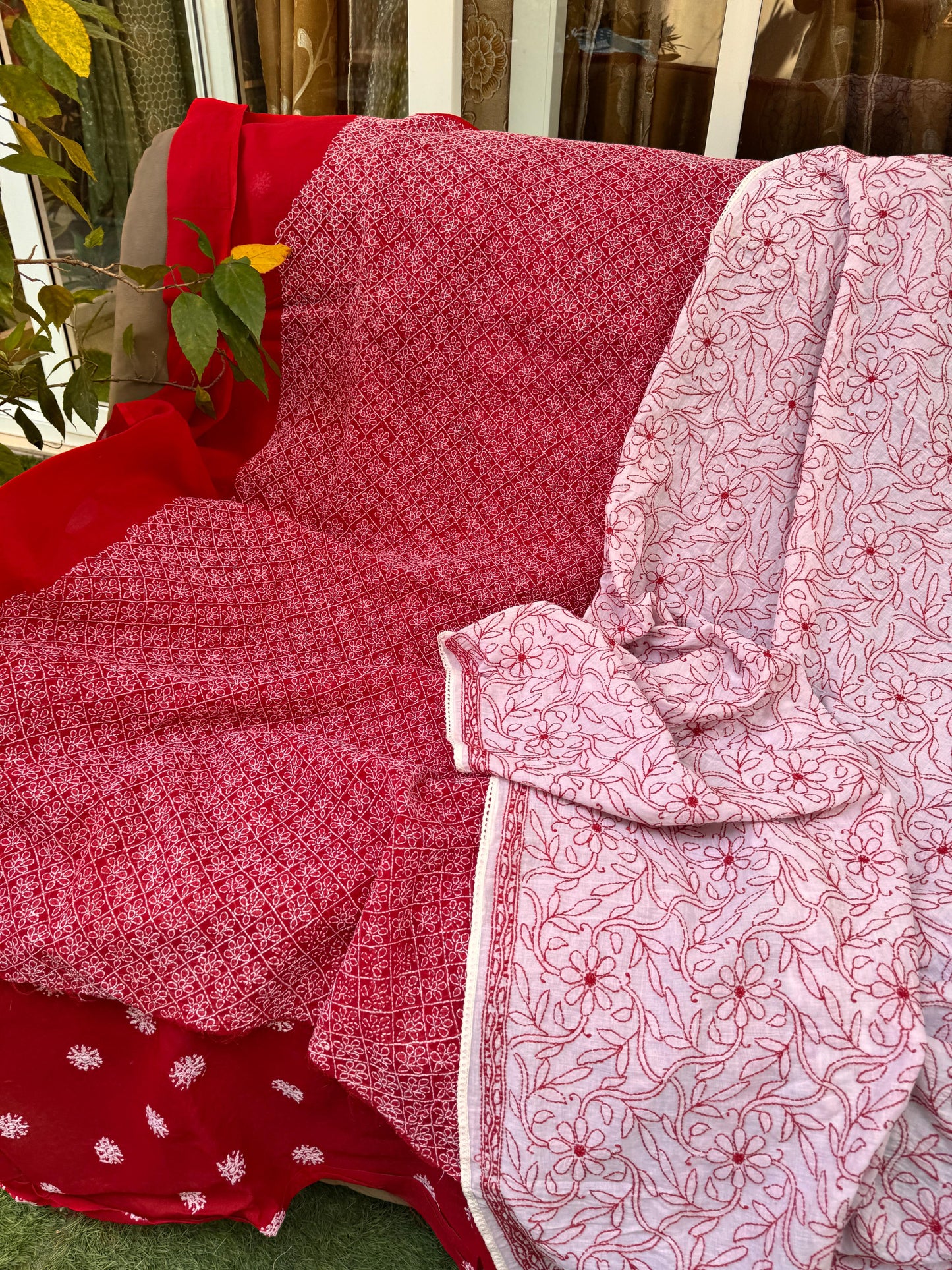 Cotton Voile Kurta with Hand Chikankari Embroidery