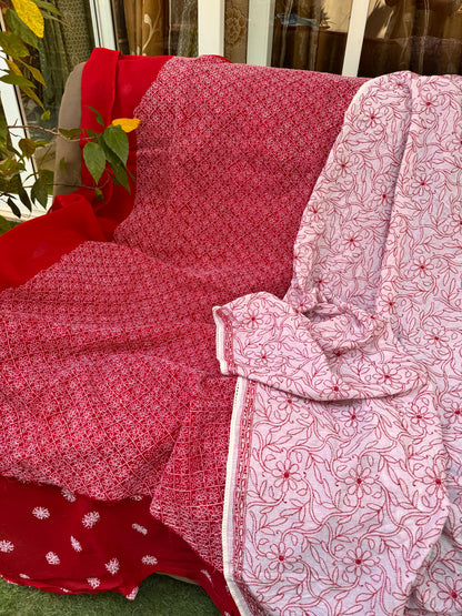 Cotton Voile Kurta with Hand Chikankari Embroidery