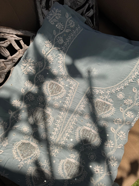 cotton kurta with  Chikankri work