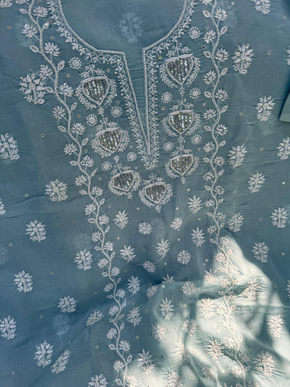 cotton kurta with  Chikankri work