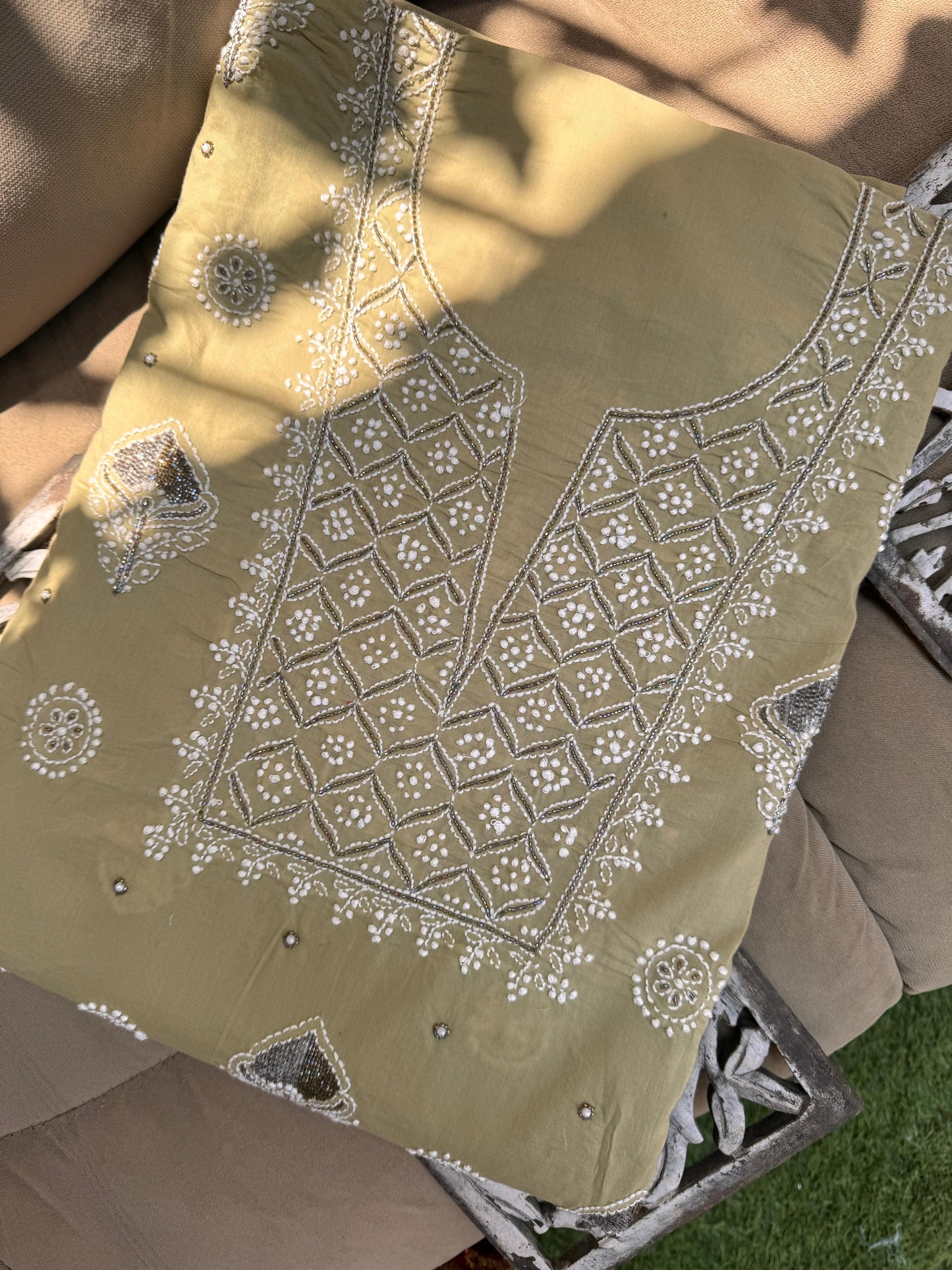 Cotton Kurta with Fine Chikankri