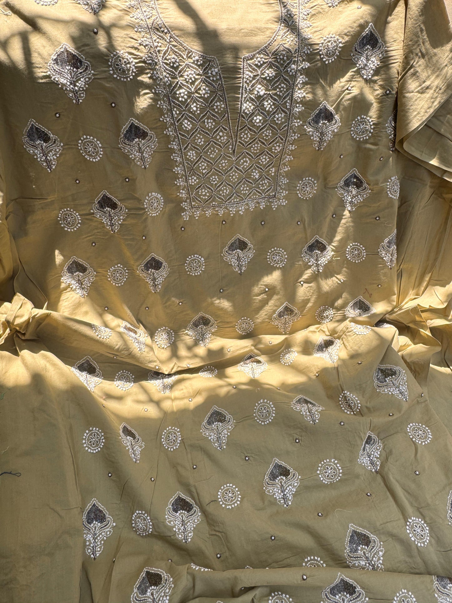 Cotton Kurta with Fine Chikankri