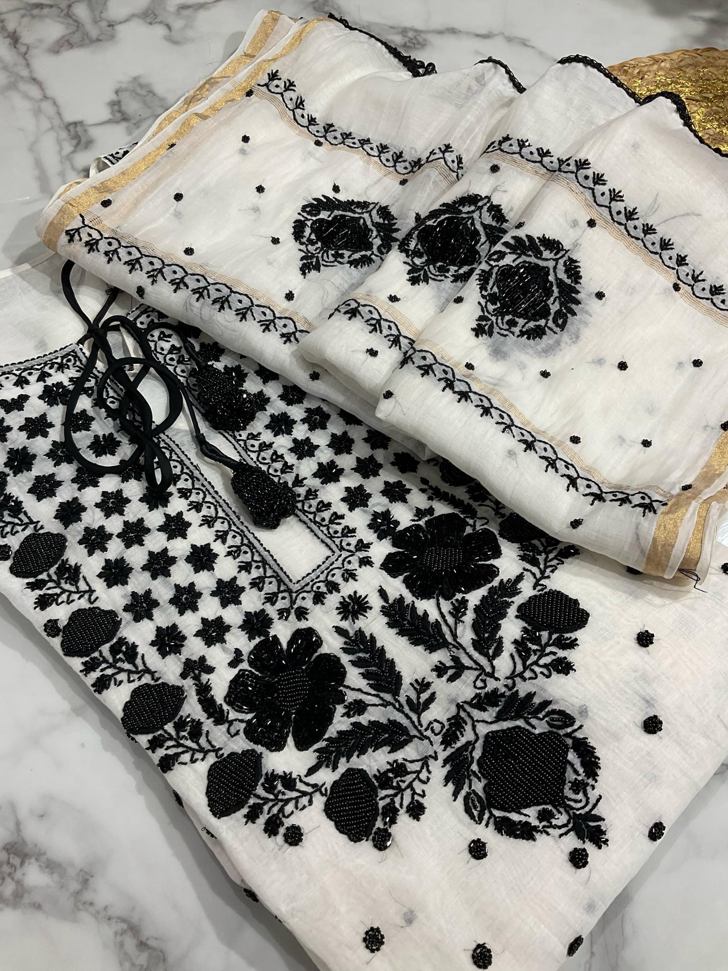 Soft Mulmul Kurta and Dupatta