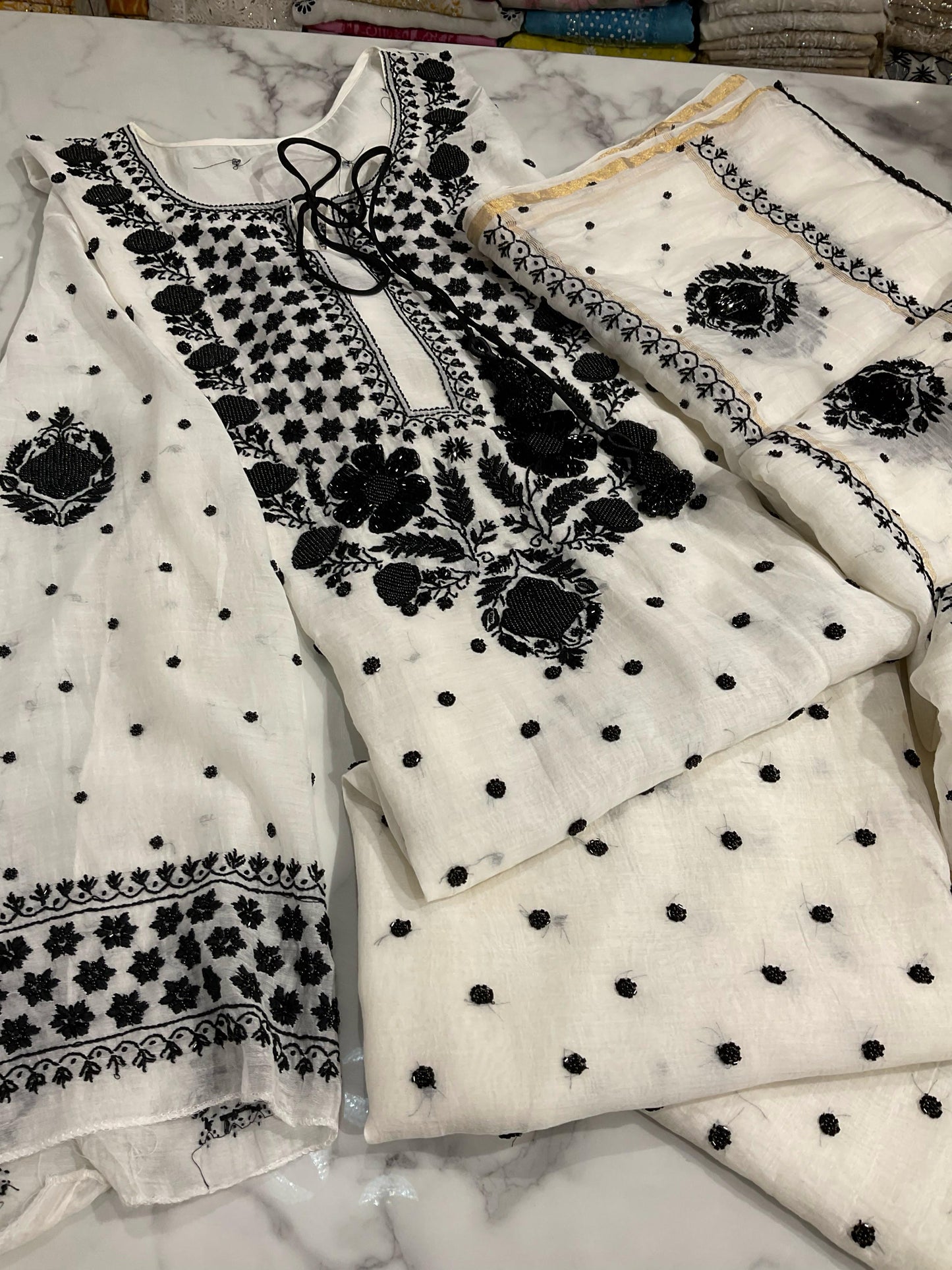 Soft Mulmul Kurta and Dupatta