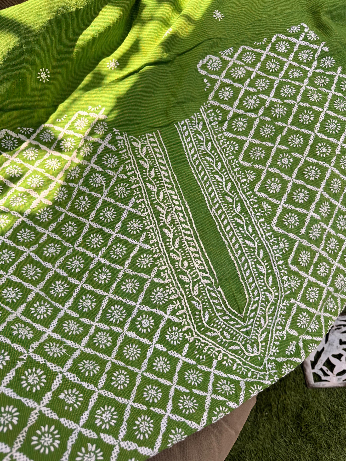 Cotton Kurta with Chikankri Work