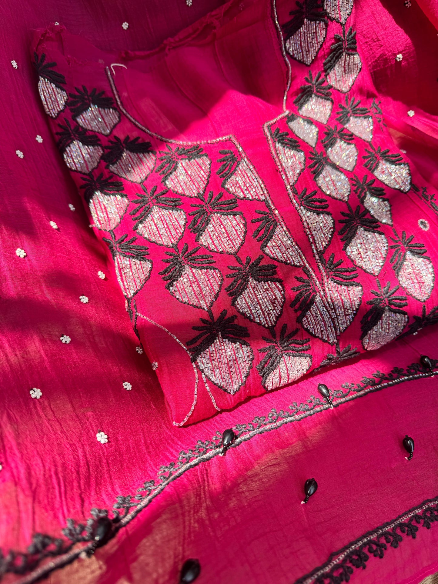 EXCLUSIVE CHIKANKARI MULMUL ANARKALI